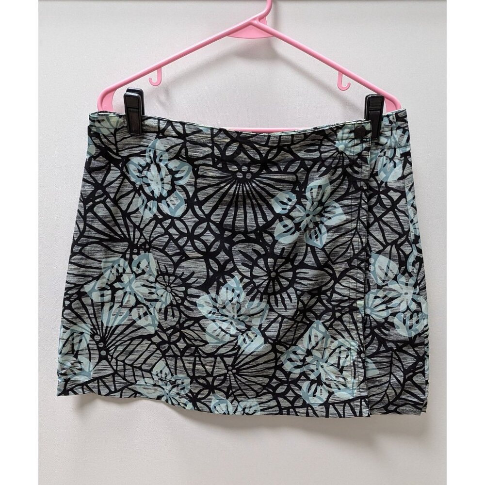 Columbia Blue Patterned Thin Wrap Skirt